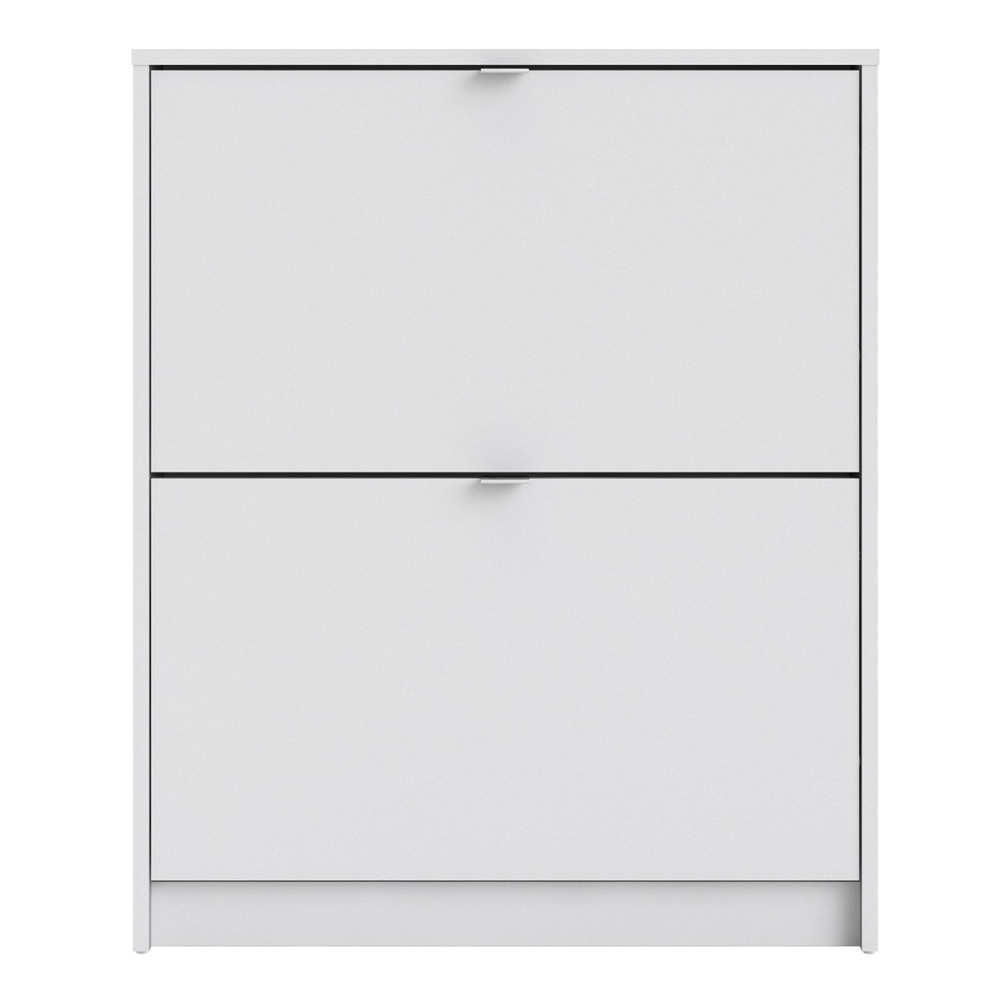 Shoes Cabinet with 2 Flip-Down Doors in White