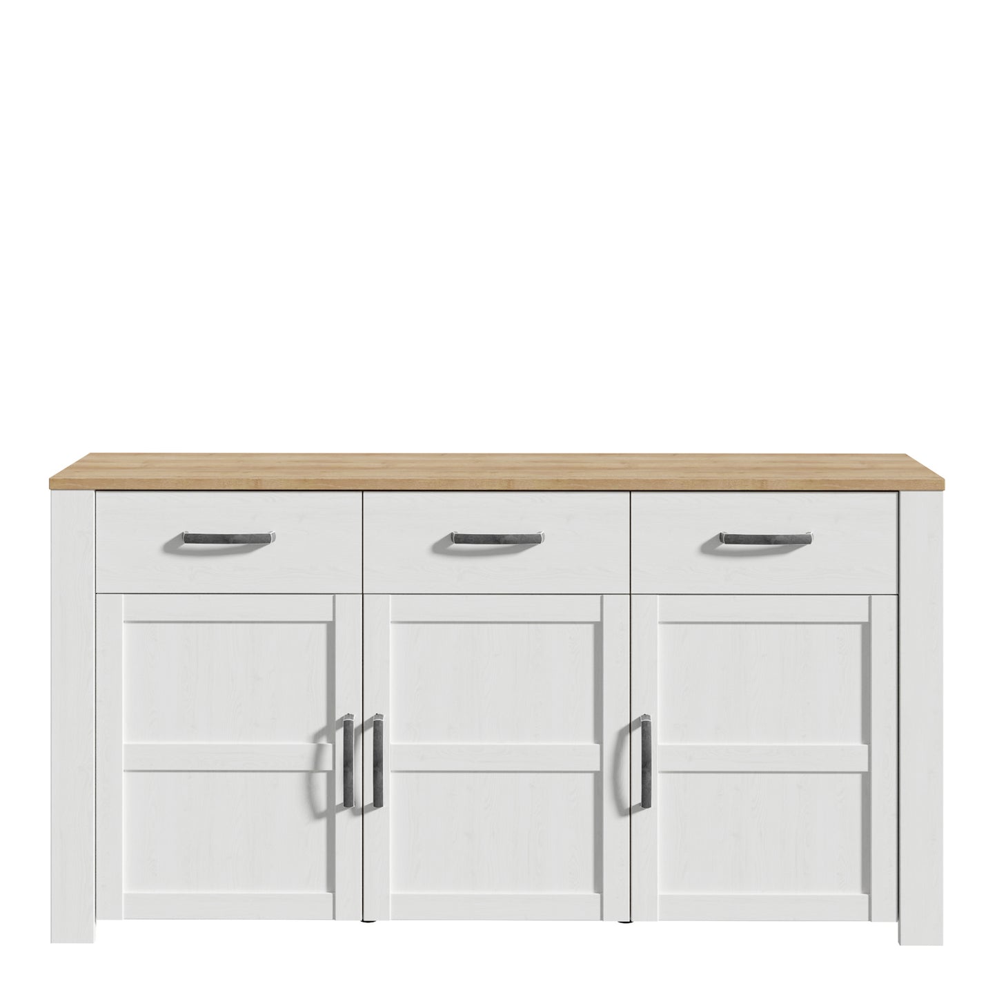 Bohol Sideboard 3 Drawer 3 Door in White and Oak
