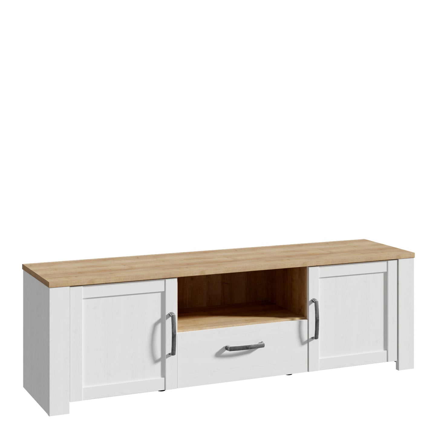 Bohol TV Unit 2 Door 1 Drawer in White and Oak