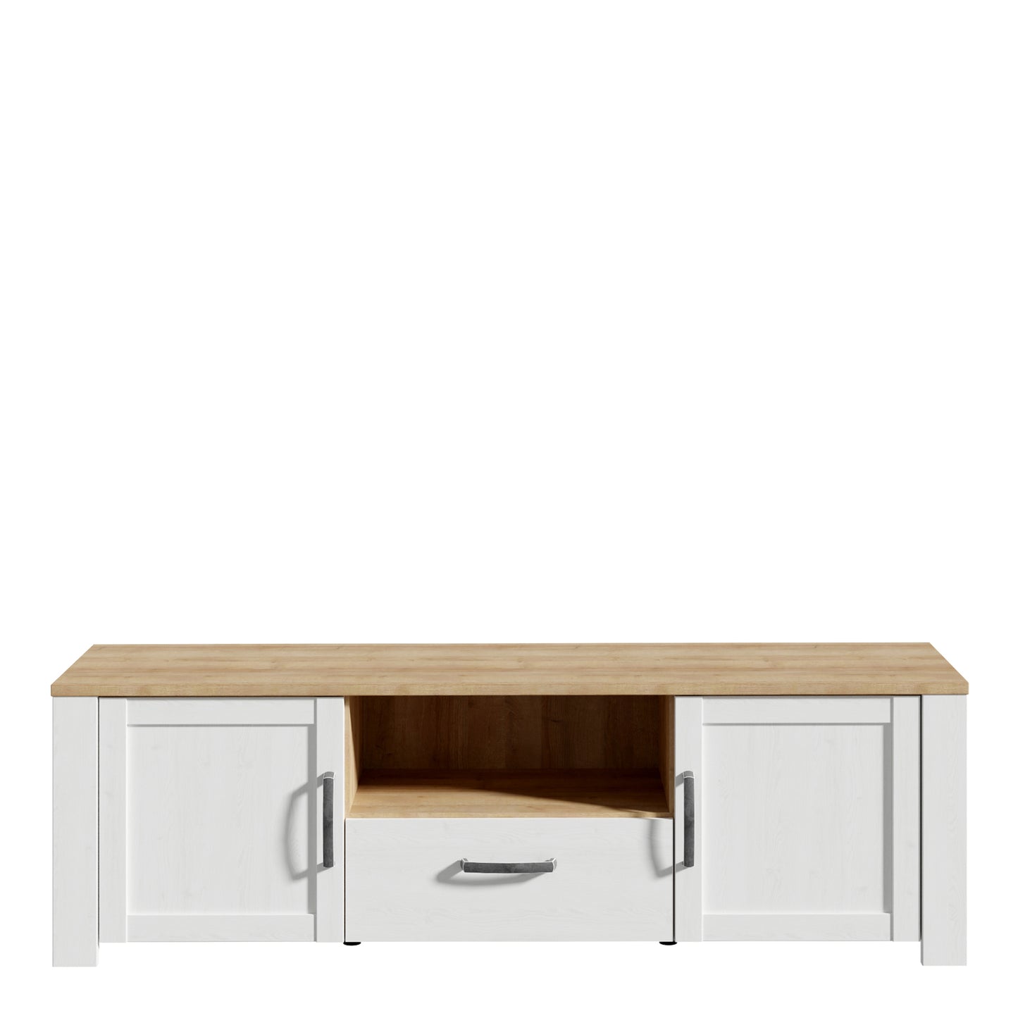 Bohol TV Unit 2 Door 1 Drawer in White and Oak