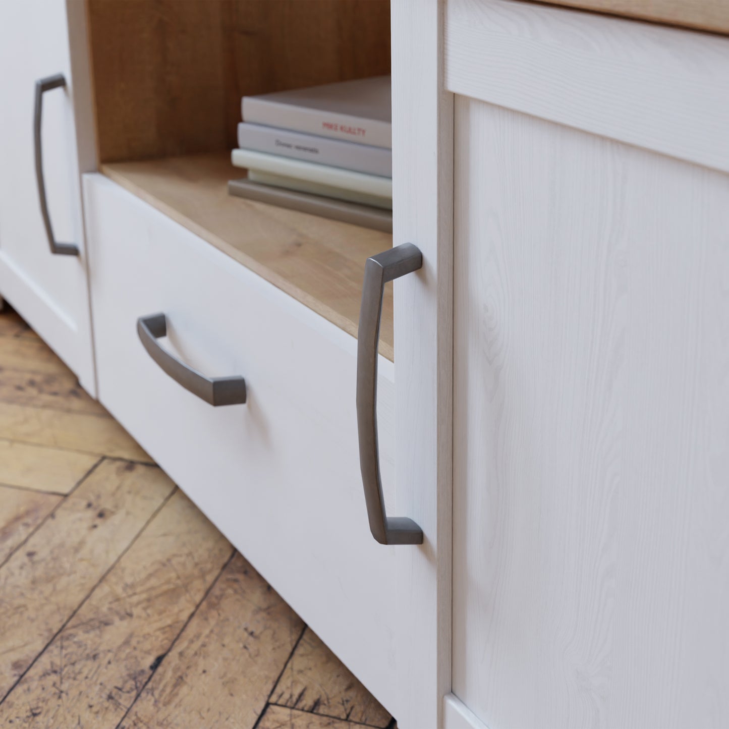 Bohol TV Unit 2 Door 1 Drawer in White and Oak