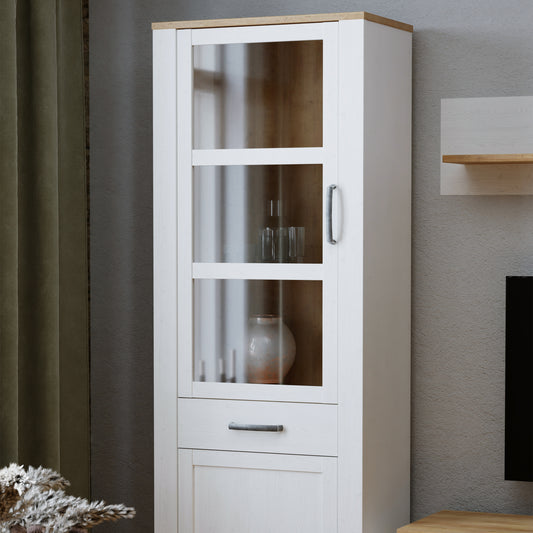 Whisper Narrow Display Cabinet in White
