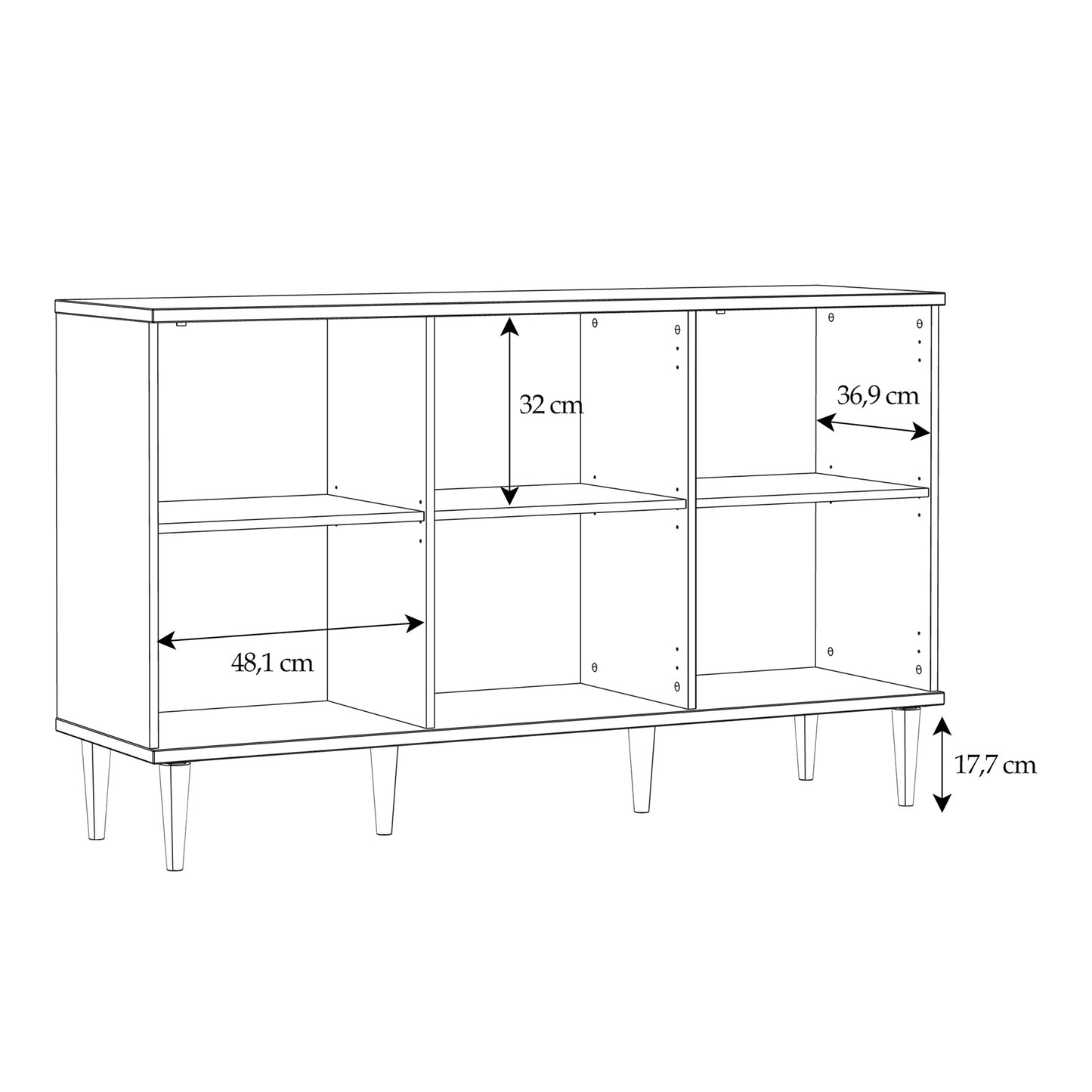 Calasetta 3 Door Sideboard in Rattan