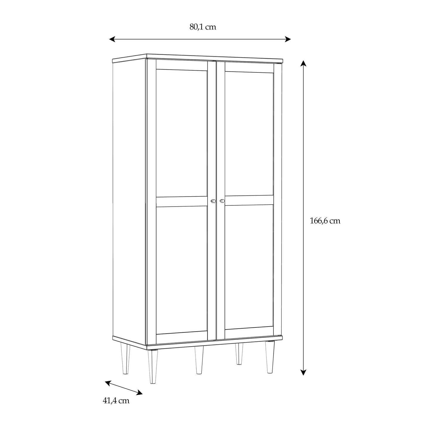 Calasetta 2 Door Cabinet in Rattan