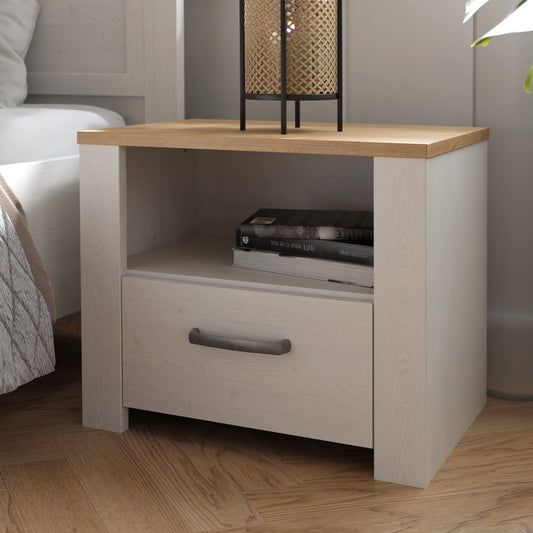 Whisper Bedside Table in White