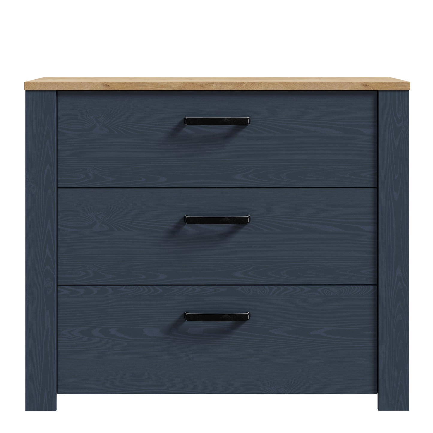 Bohol 3 Drawer Chest in Navy/Riviera Oak