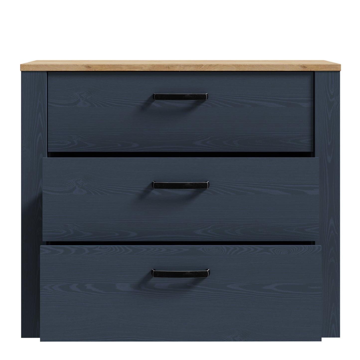 Bohol 3 Drawer Chest in Navy/Riviera Oak