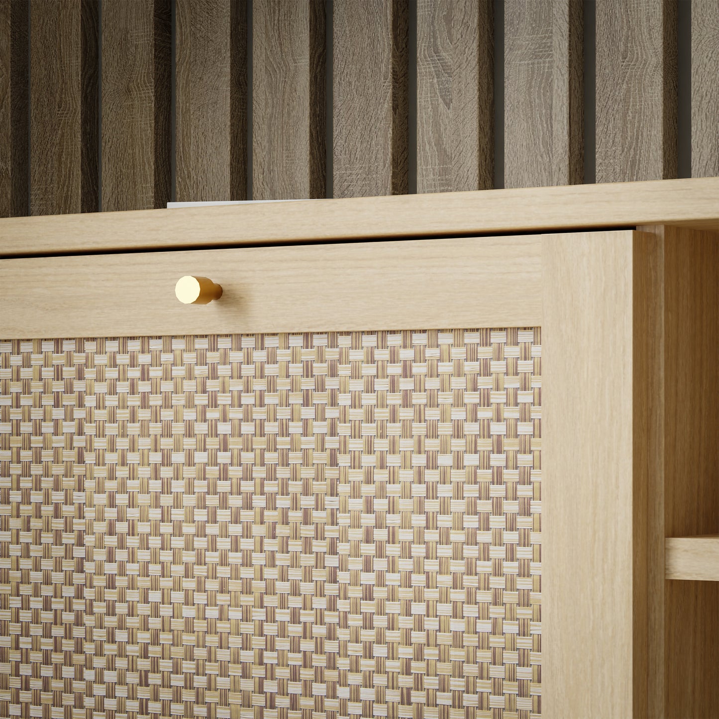 Calasetta 1 Door TV Unit in Rattan