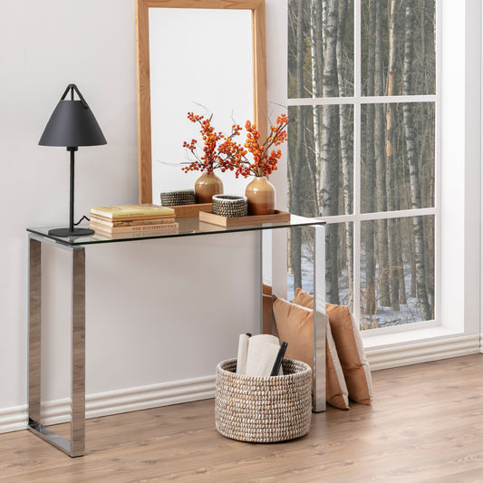 Element Console Table with Glass Top