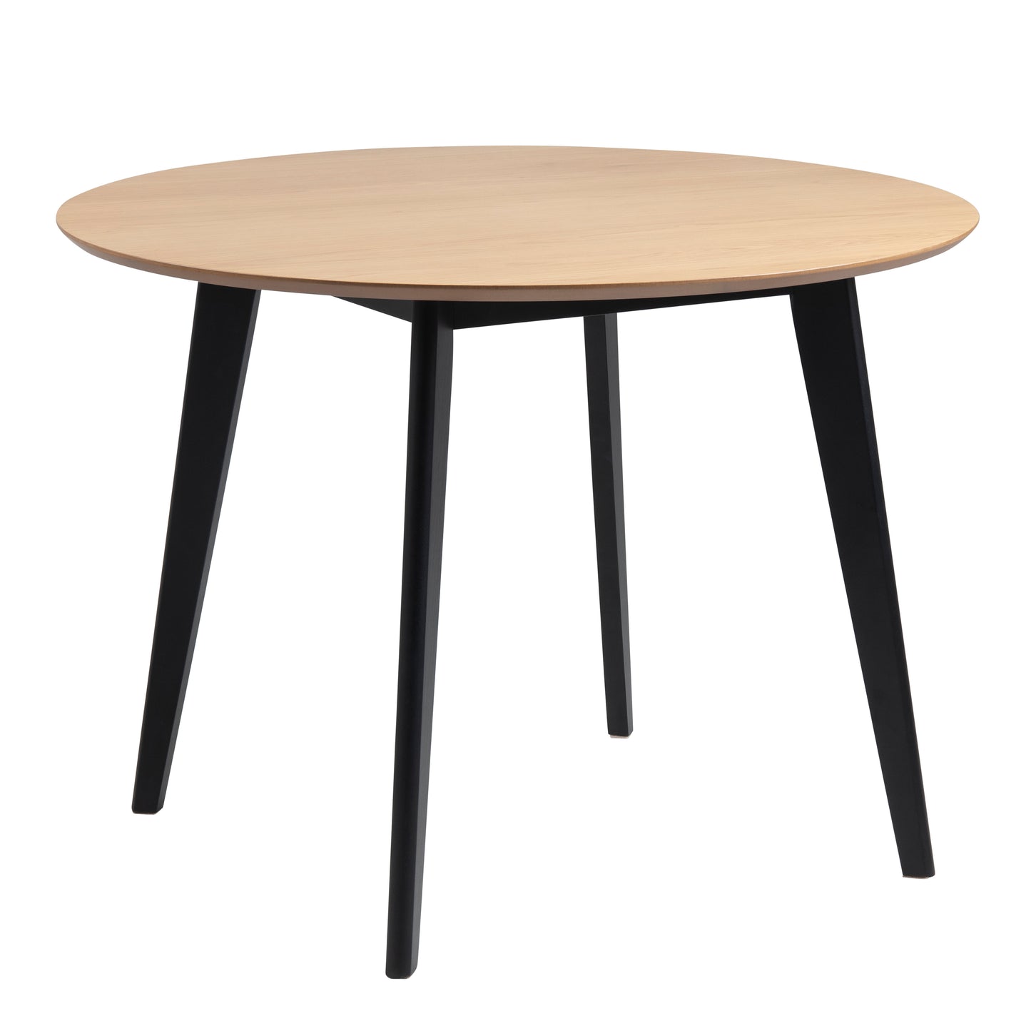 Orion Round Dining Table in Oak & Black