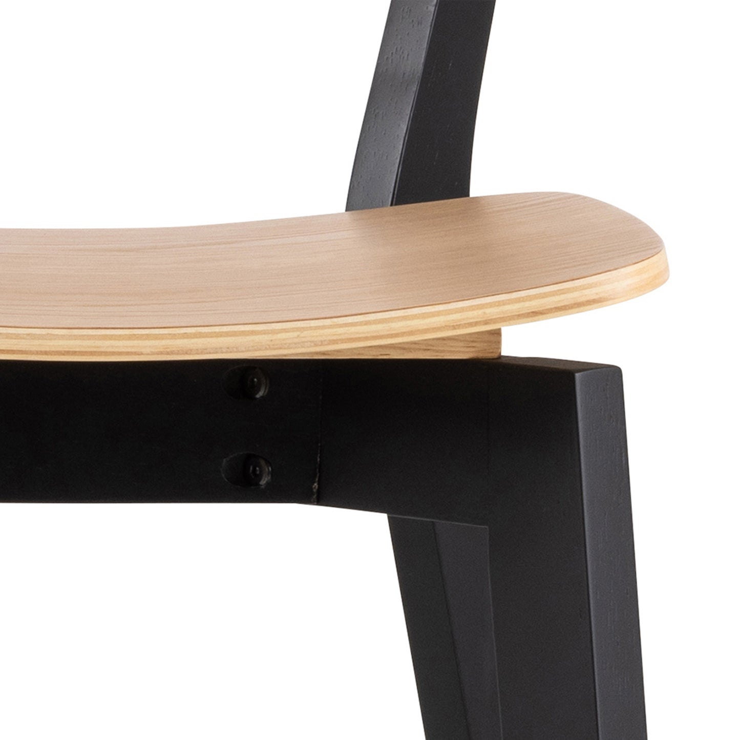 Orion Bar Stool, Black and Oak Set of 2