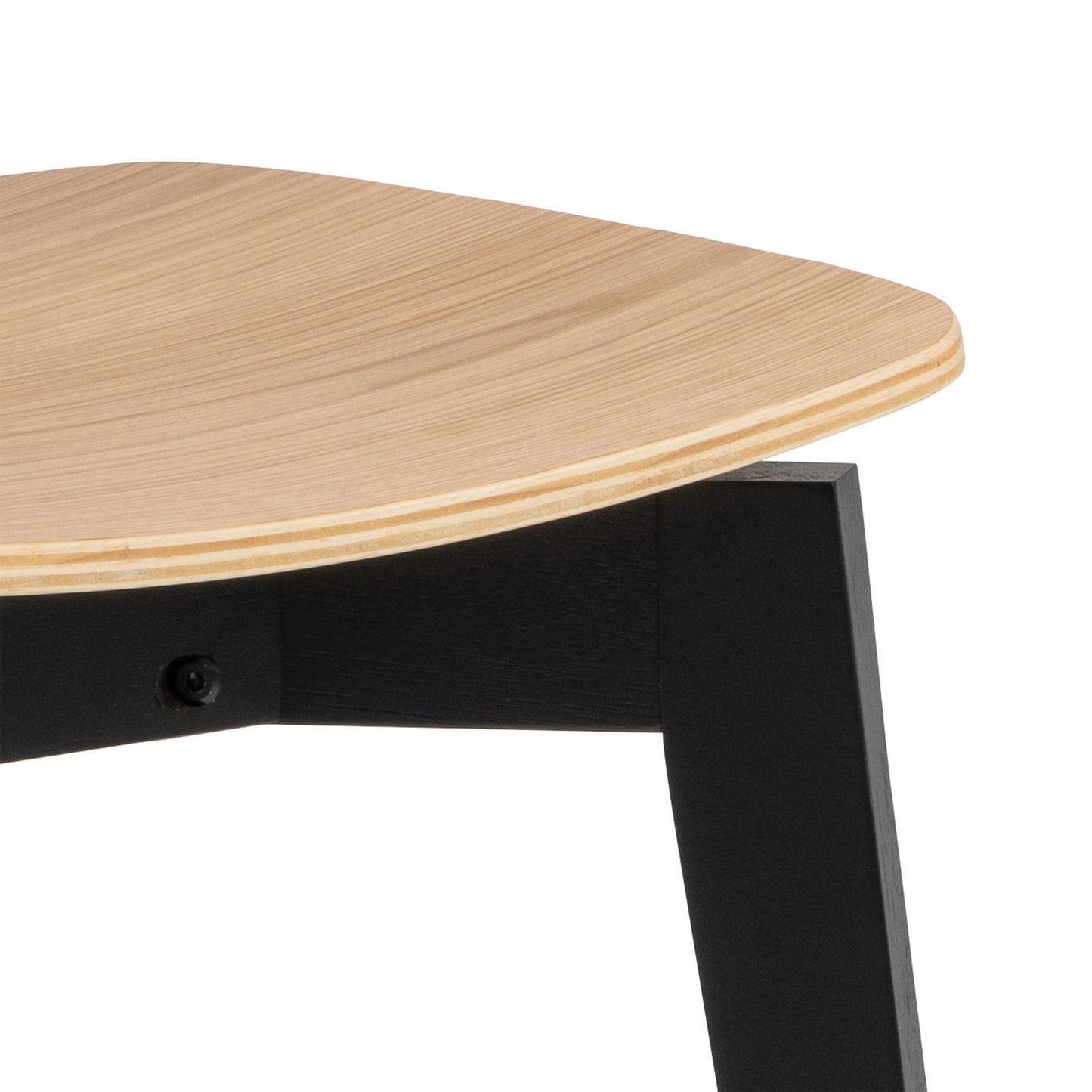 Orion Dining Chairs in Black and Oak Set of 2