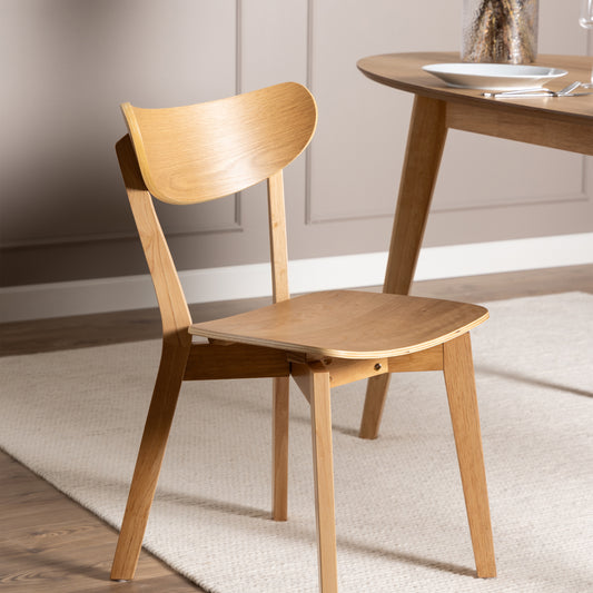 Orion Dining Chairs in Oak Set of 2