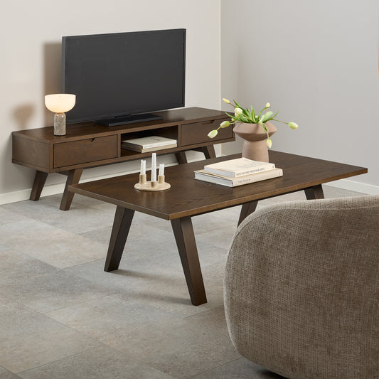 A-Line Coffee Table in Smoked Oak