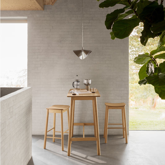 Barlow Bar Stool Without Back in Matt Oak Set of 2