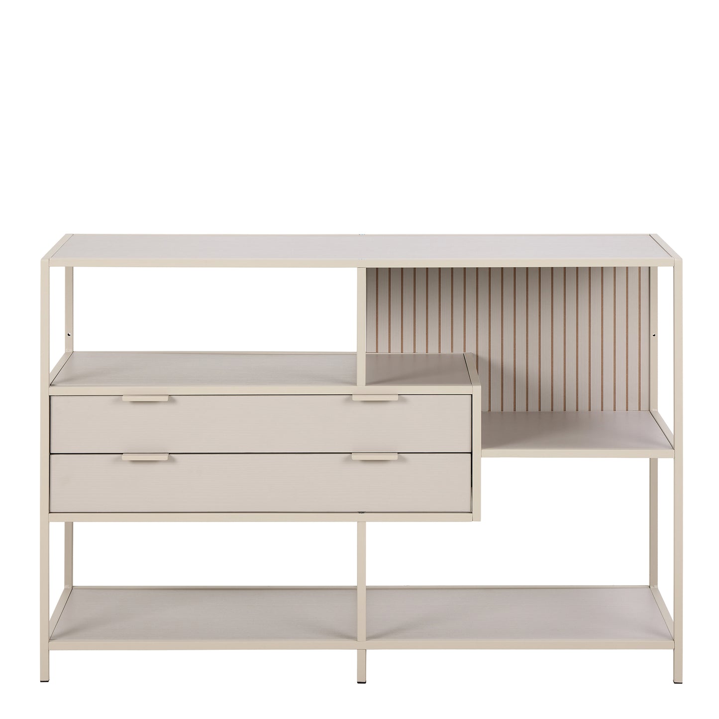 Seaford Grey Storage Unit with 2 Drawers and 3 Shelves