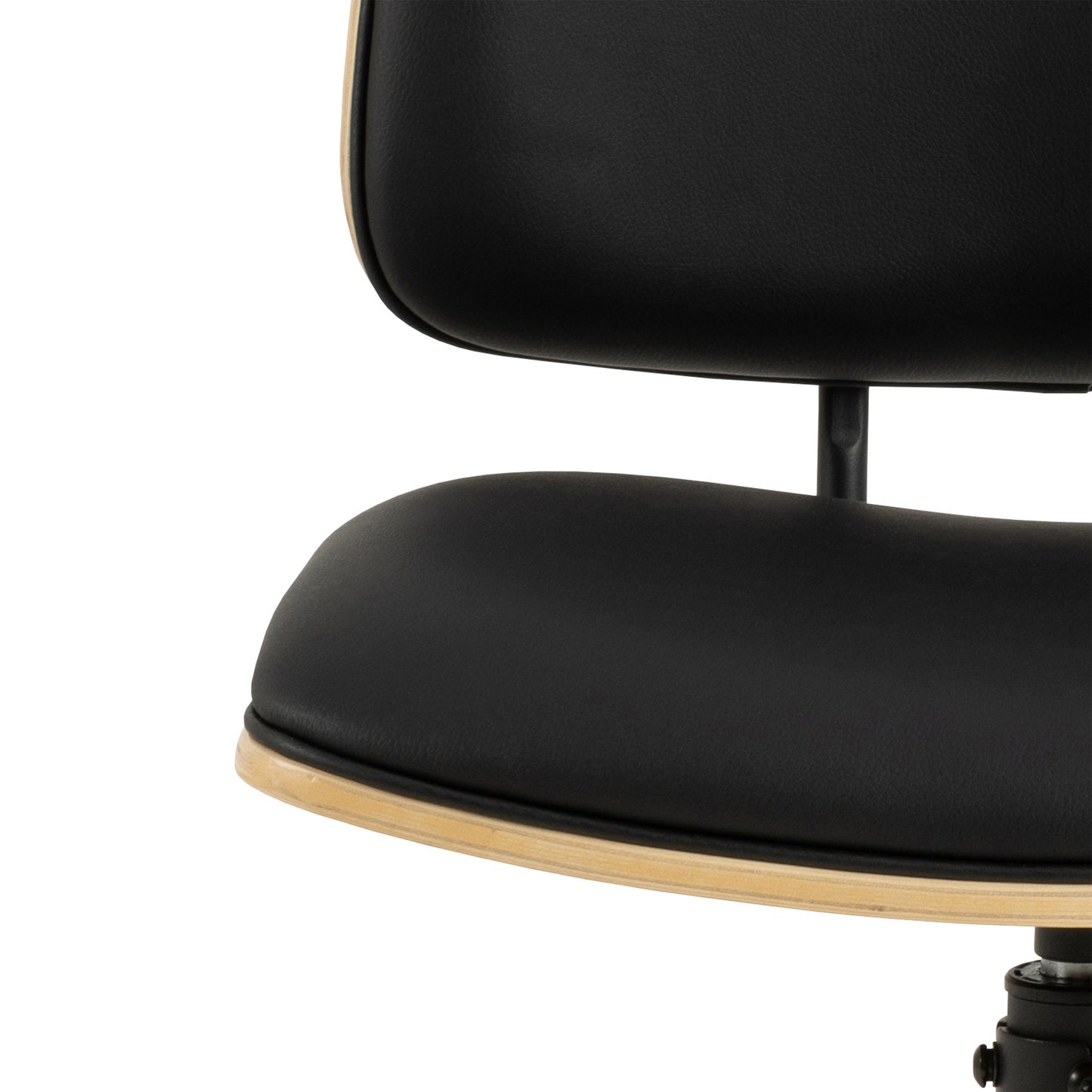 Linden Swivel Dining Chairs in Matt Black Set of 2