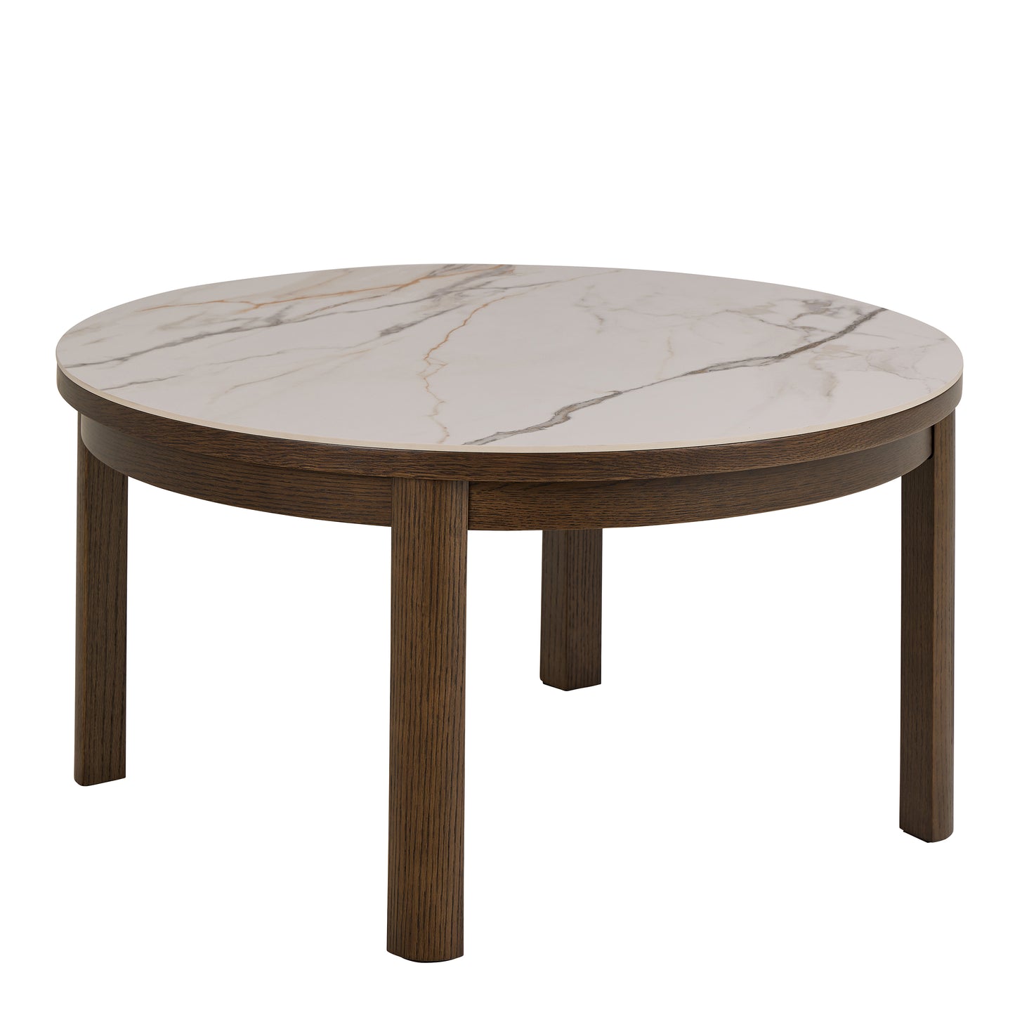 Southampton Round Coffee Table with Cream Ceramic Top 90x45cm