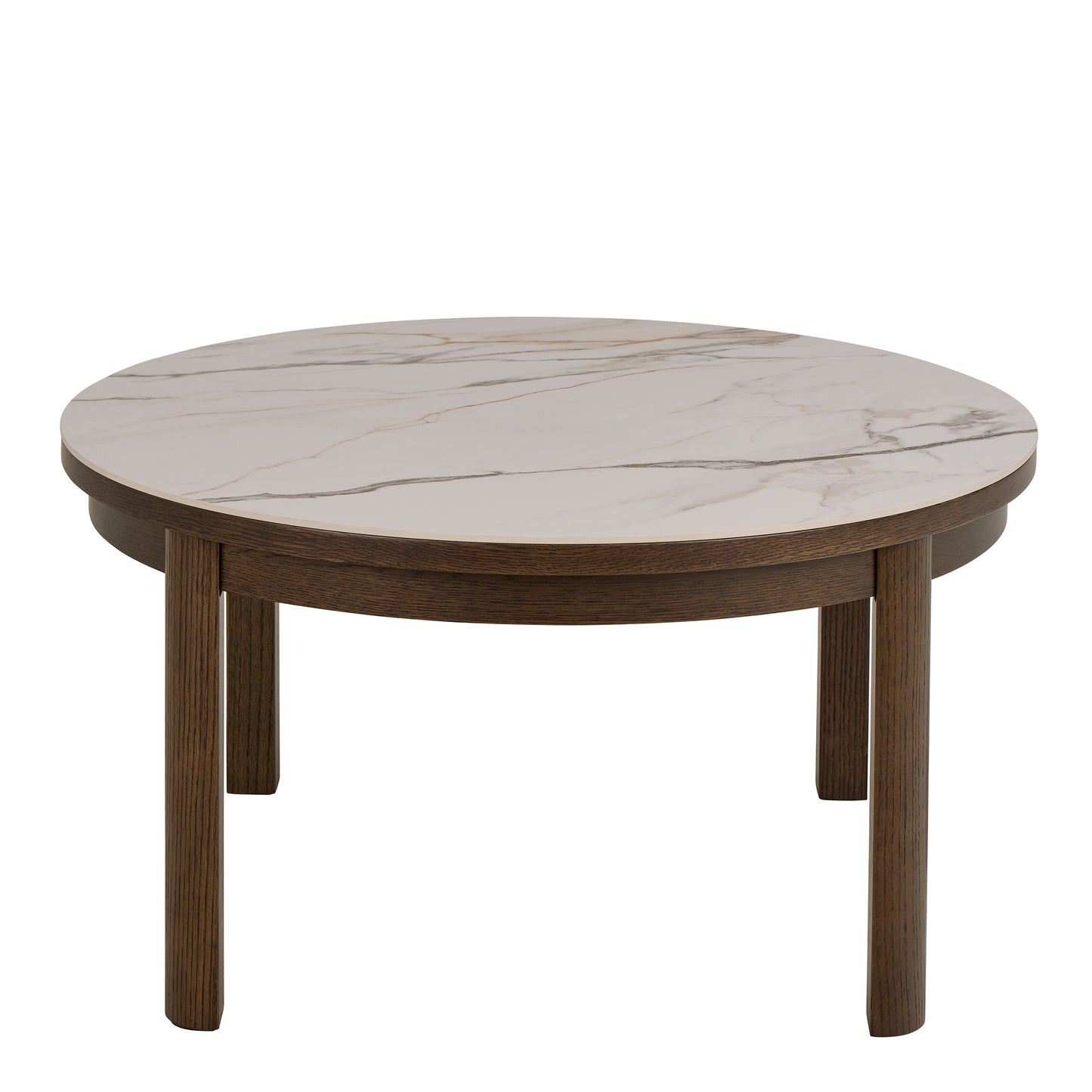Southampton Round Coffee Table with Cream Ceramic Top 90x45cm