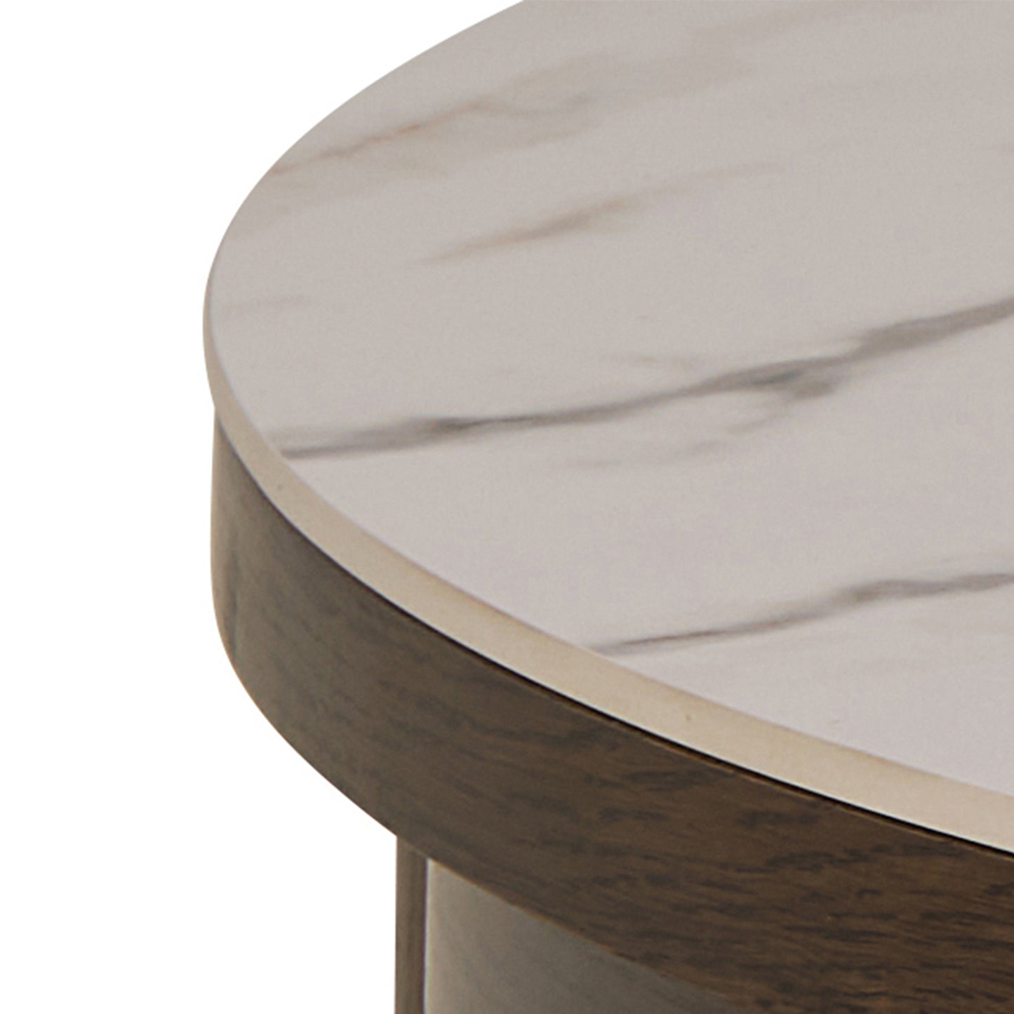 Southampton Round Coffee Table with Cream Ceramic Top 90x45cm