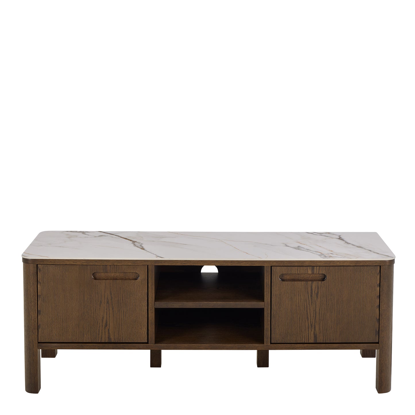 Southampton TV Unit 2 Doors 1 Shelf with Ceramic Cream Top