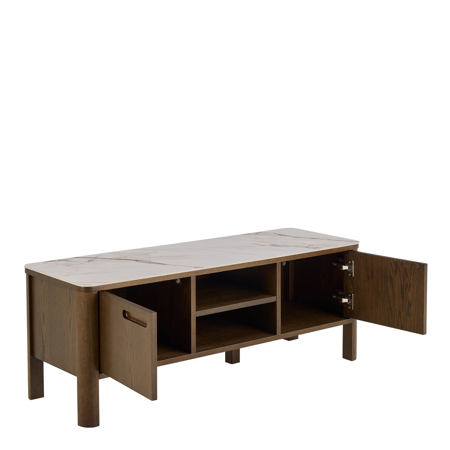 Southampton TV Unit 2 Doors 1 Shelf with Ceramic Cream Top