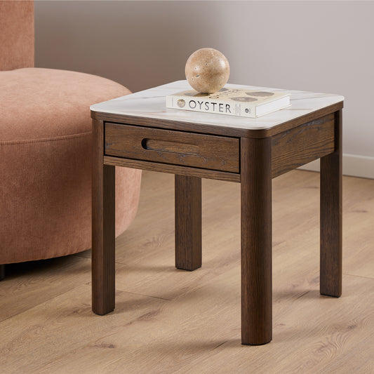 Harlington Square Side Table 1 Drawer