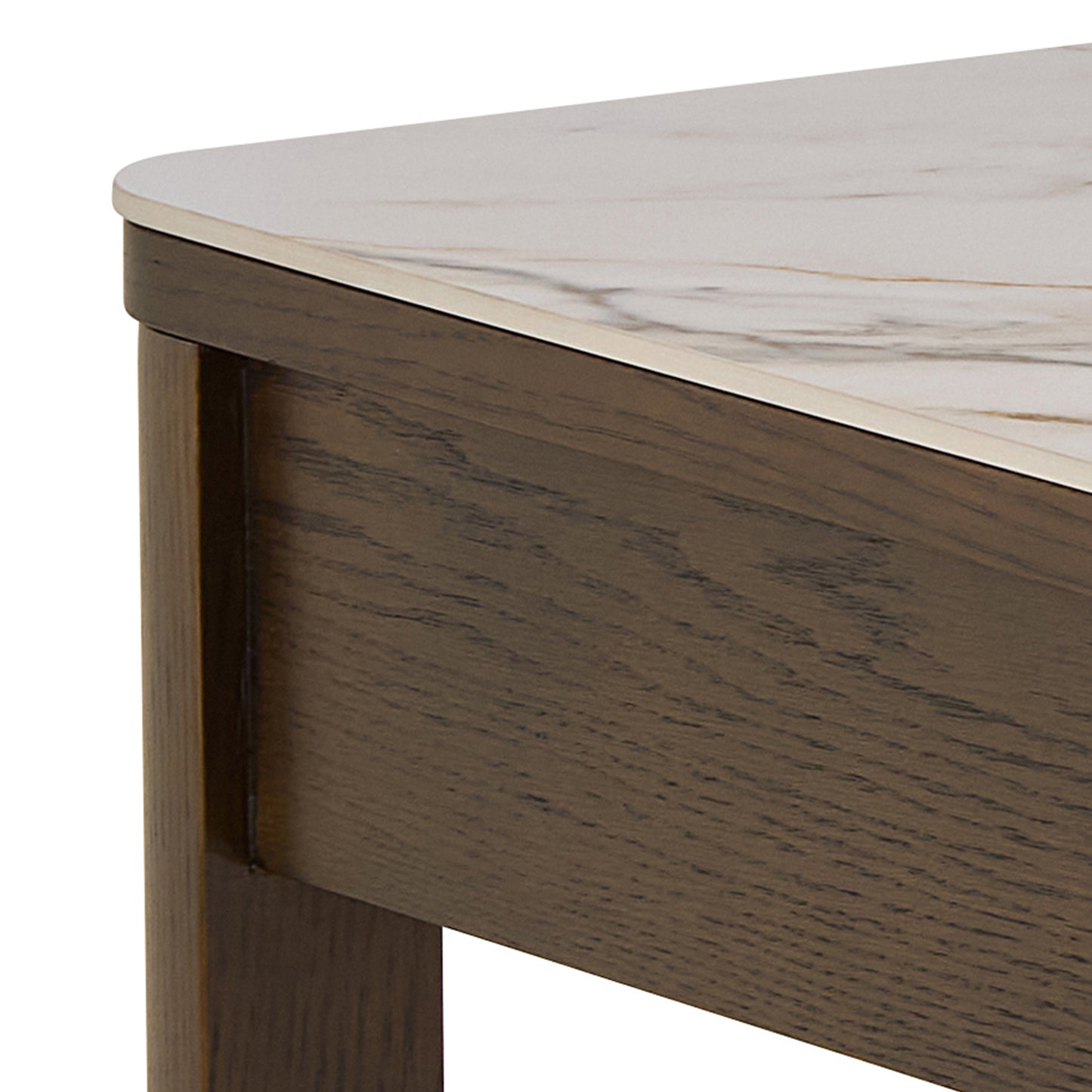Southampton Rectangular Coffee Table with 1 Drawer 1 Shelf and Cream Ceramic Top