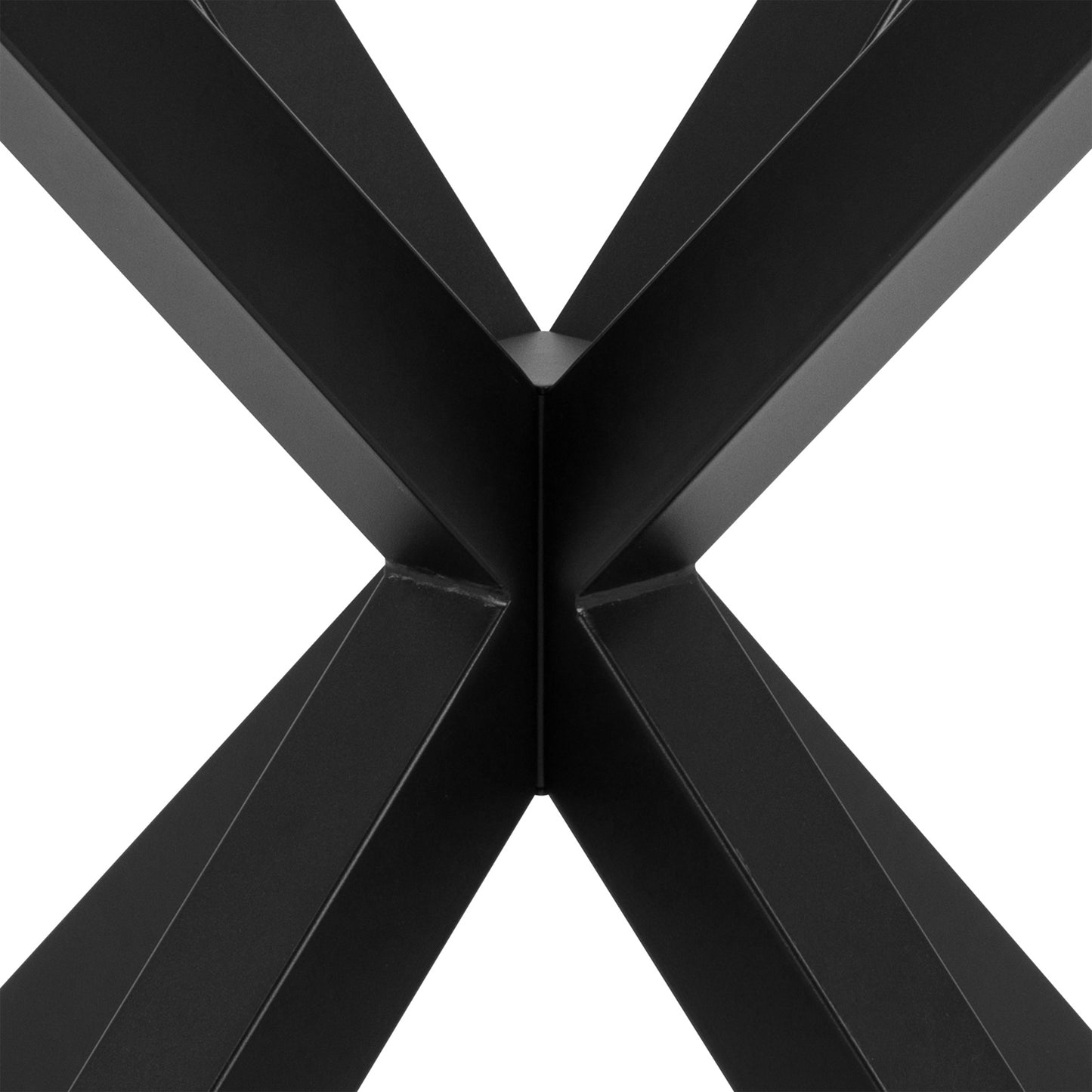 Meridian Round Dining Table with Glass Top Black Base