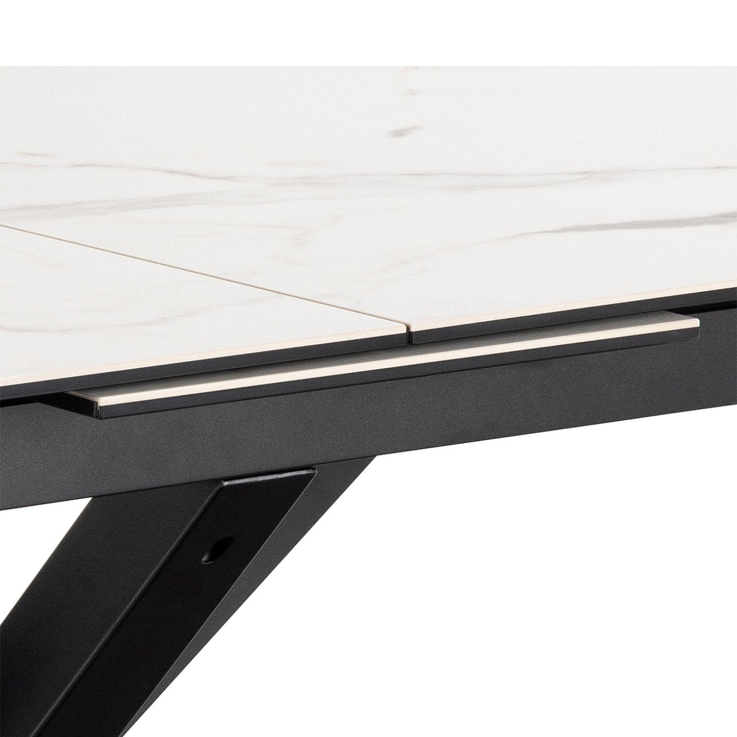Heaven Extendable Dining Table with Ceramic White Top 168–210cm