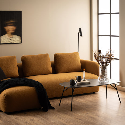 Ardell Rectangular Coffee Table in Black Ceramic