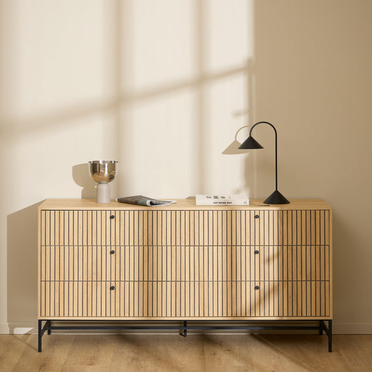 Oslo Wide Chest of 6 Drawers