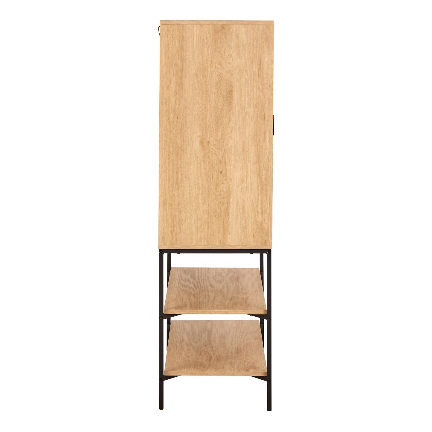 Jaipur Cabinet 2 Doors 3 Shelves With Oak Lamella Front