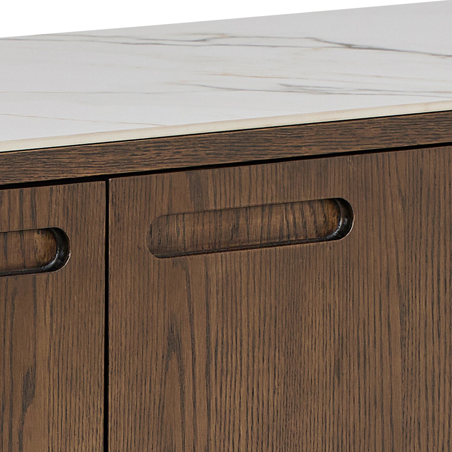Southampton Sideboard With 2 Doors 2 Drawers and 2 Shelves in Cream Ceramic
