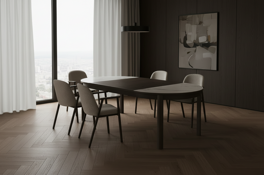 Harlington Round Extendable Dining Table 120/220