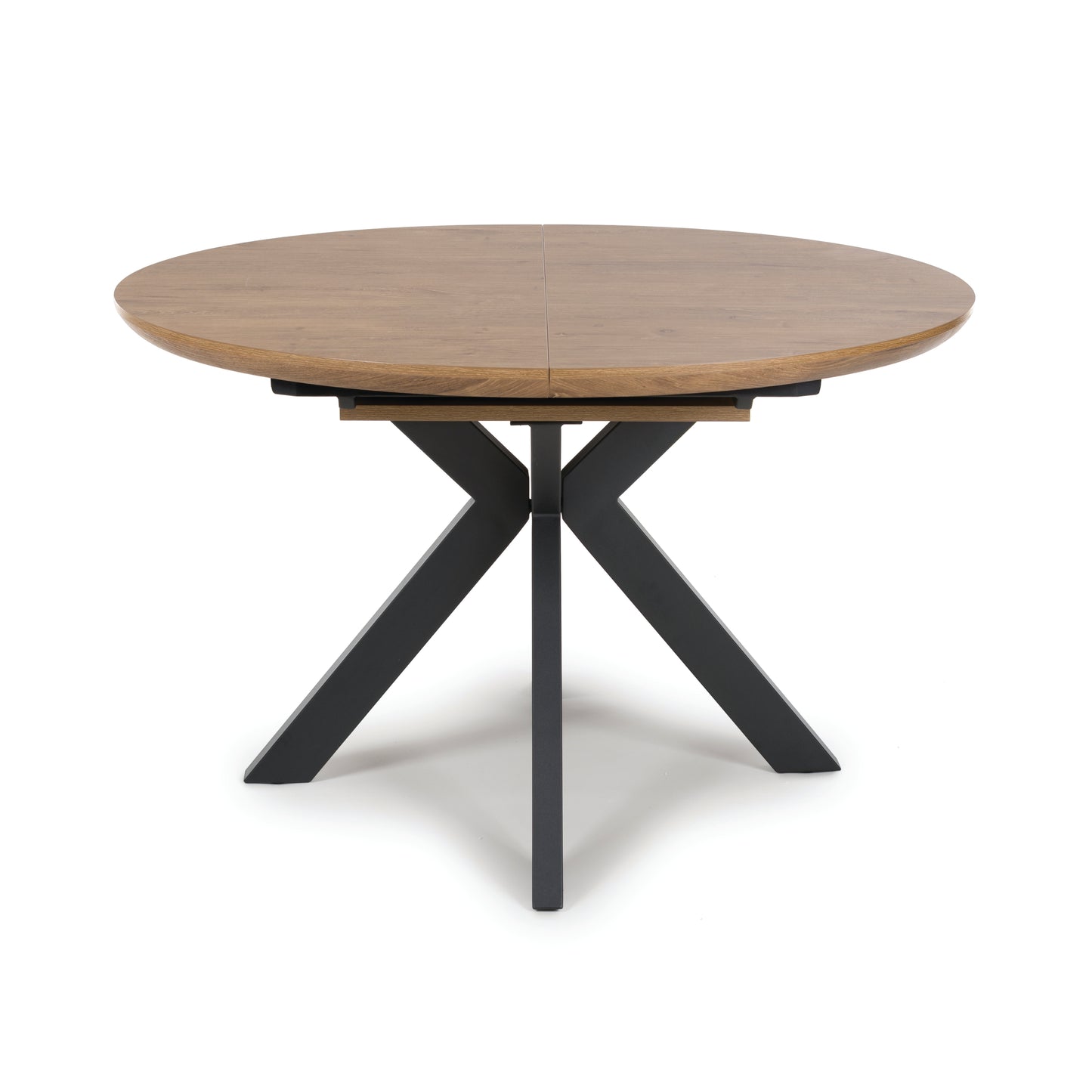 Kaelon Extendable Round Dining Table in Rustic Oak