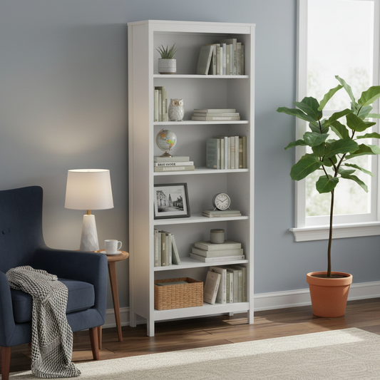 Harrow Bookcase in White