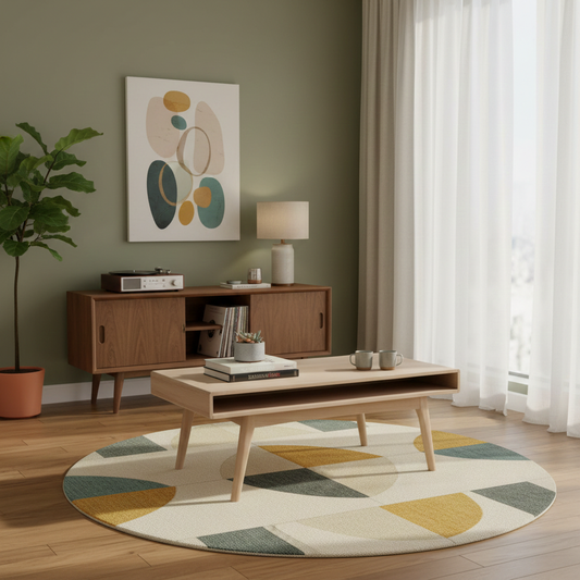 Echo Coffee Table with Open Shelf in White Oak