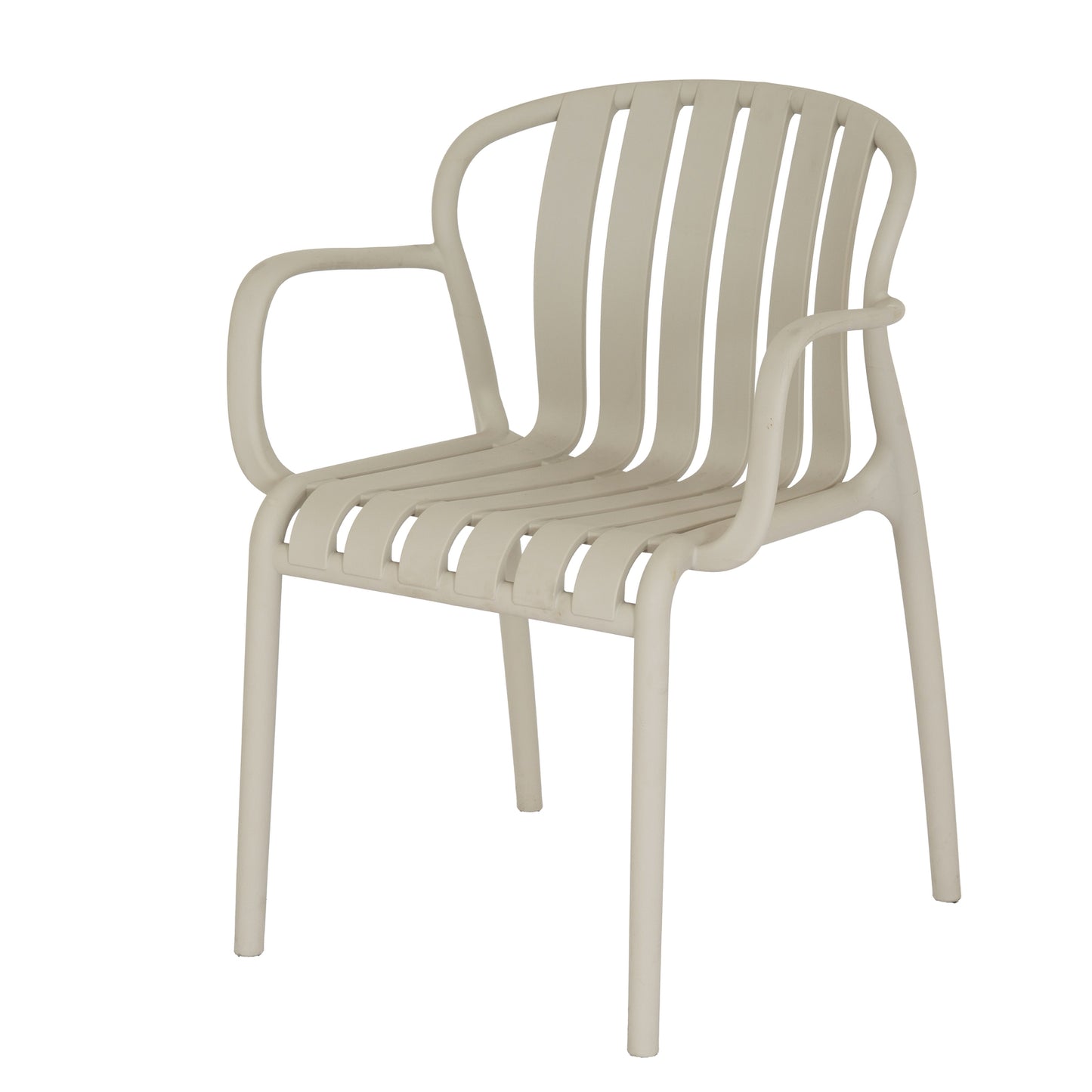 Allura Taupe Outdoor Slat Chair