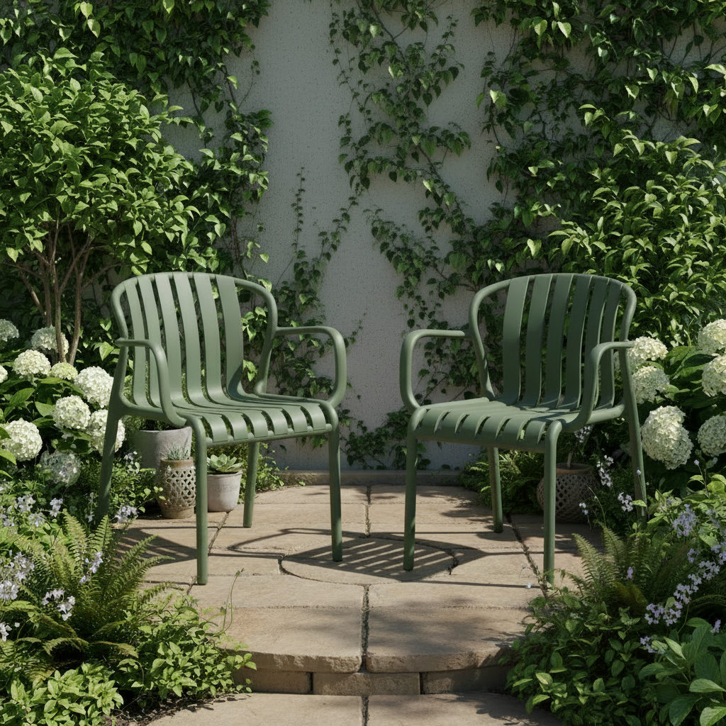 Allura Lichen Outdoor Slat Chair