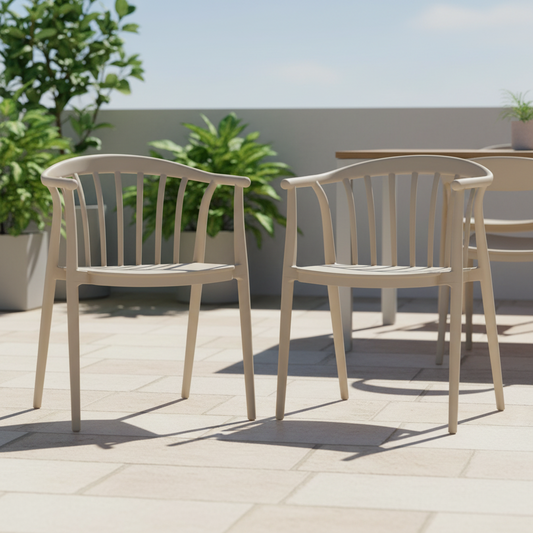 Allura Taupe Outdoor Carver Chair