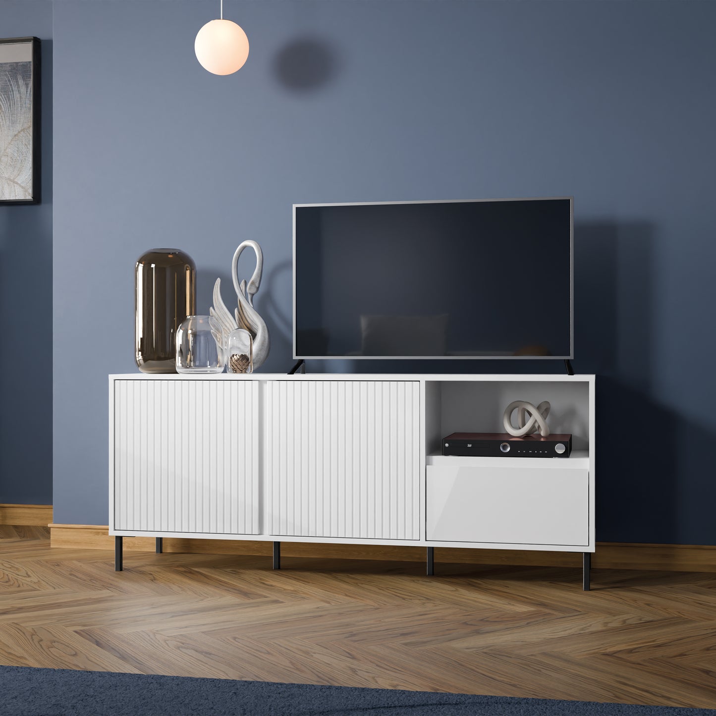 Avenell TV Cabinet in Alpine White