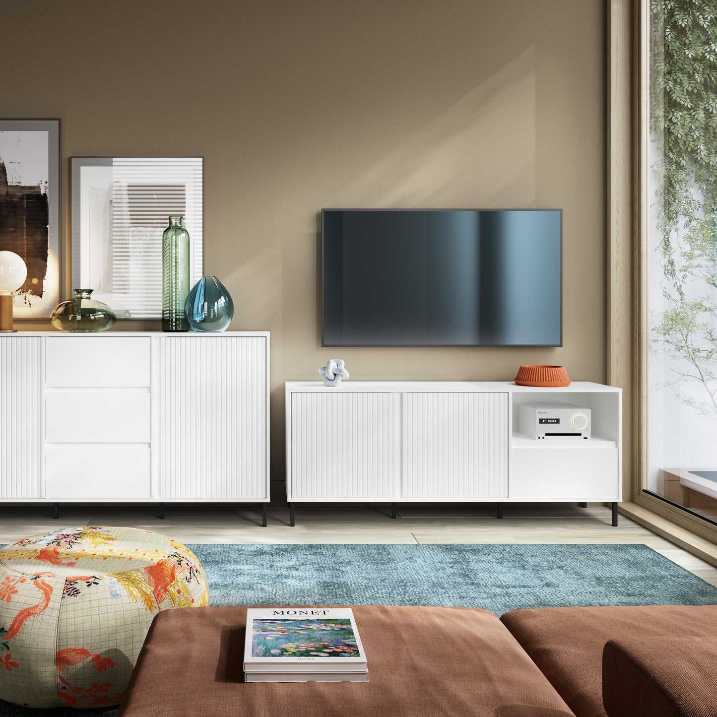 Avenell TV Cabinet in Alpine White