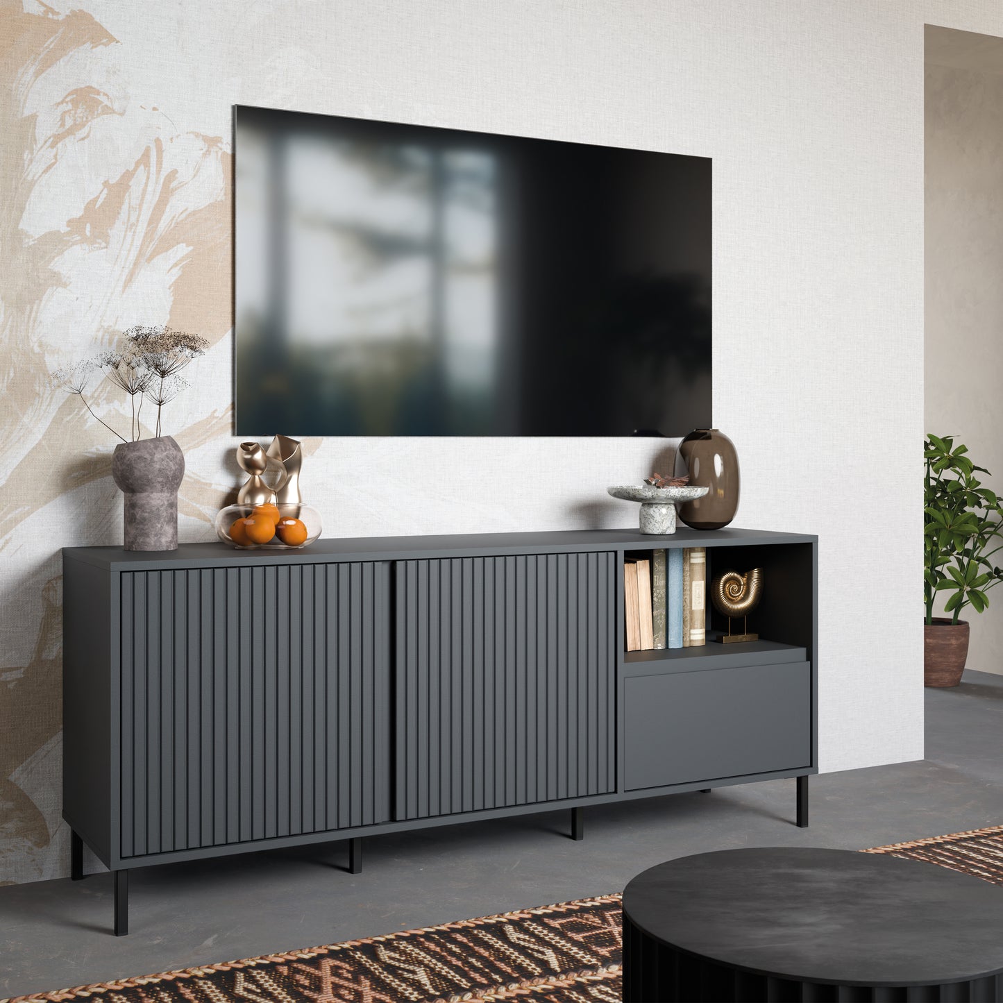 Avenell TV Cabinet in Anthracite