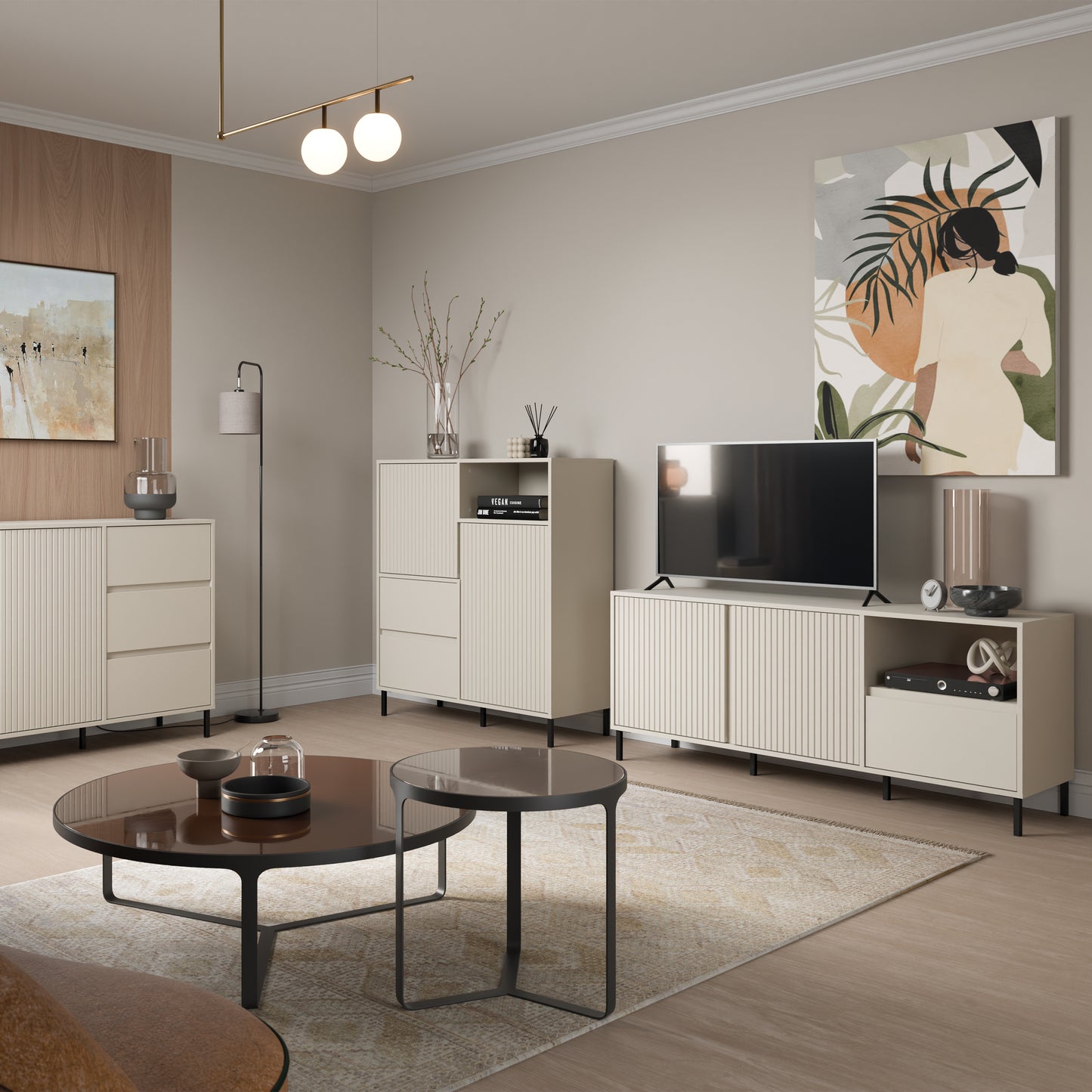 Avenell TV Cabinet in Cashmere