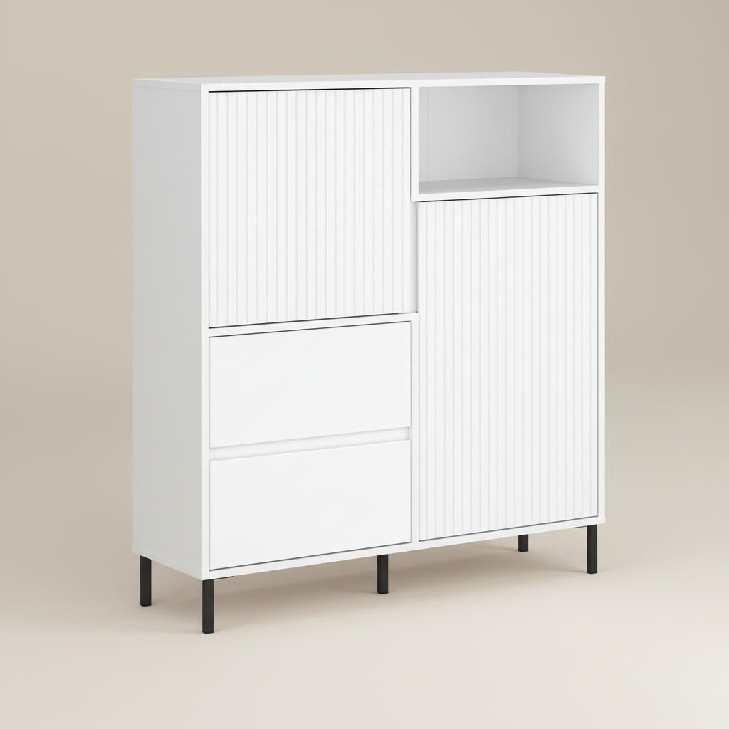 Avenell Tall Sideboard in Alpine White