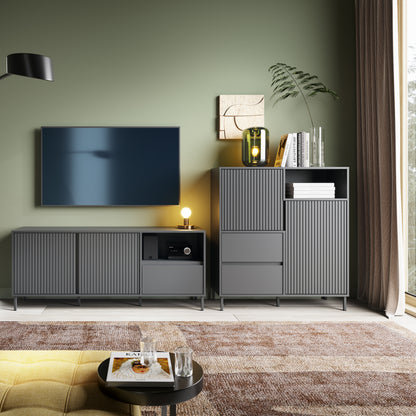 Avenell Tall Sideboard in Anthracite