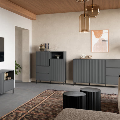 Avenell Tall Sideboard in Anthracite