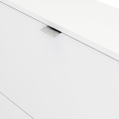 Shoes Cabinet with 2 Flip-Down Doors in White