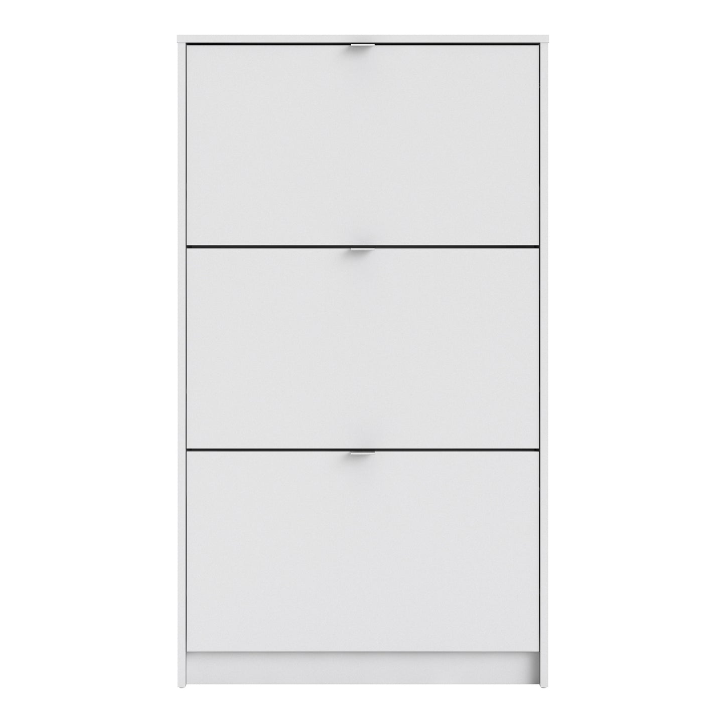 Shoes Cabinet with 3 Flip Down Doors in White